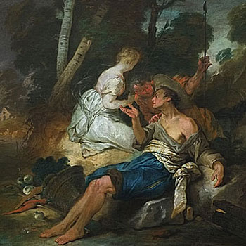 Nicolas Vleughels Scène pastorale - Granida et Daifilo for sale S Bohm Fine Art for Sale